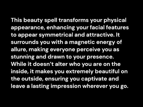 Become Beautiful Spell Beauty Transformation Magic - Julian Sage - Image 2