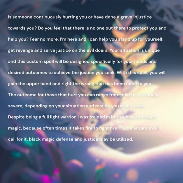 Custom Revenge Justice Spell - Anakaspi - Image 2