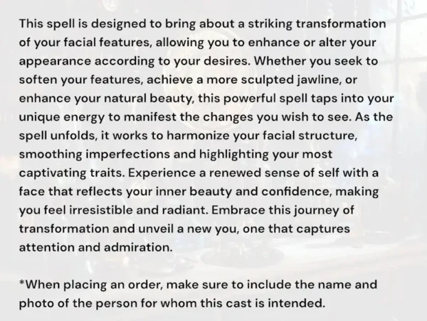 Face Transformation Spell Change Your Face Identity Shift Spell - Salem Arcane - Image 2