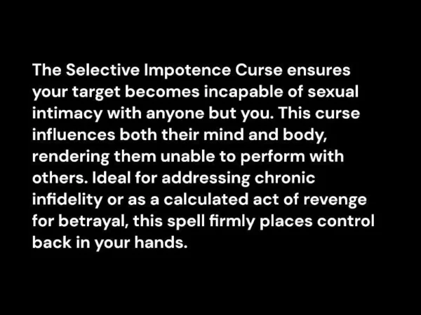 Impotence Curse Selective Impotence Spell Black Magic Revenge Curse - Julian Sage - Image 2