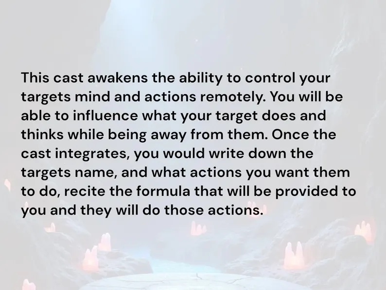 Mind Control Spell - Remote Mind Control Ability Activation – Anakaspi - Image 3