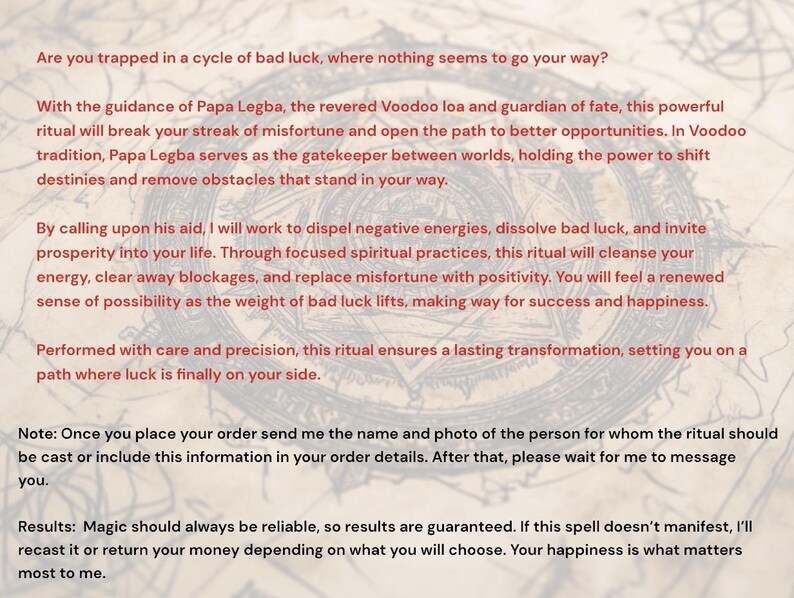 Remove Bad Luck Spell Stop Bad Luck Magic - Mimi Zofia - Image 2