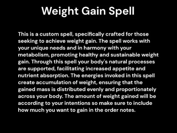 Weight Gain Spell Make Yourself Heavier Ritual for Weight Increase - Julian Sage - Image 2