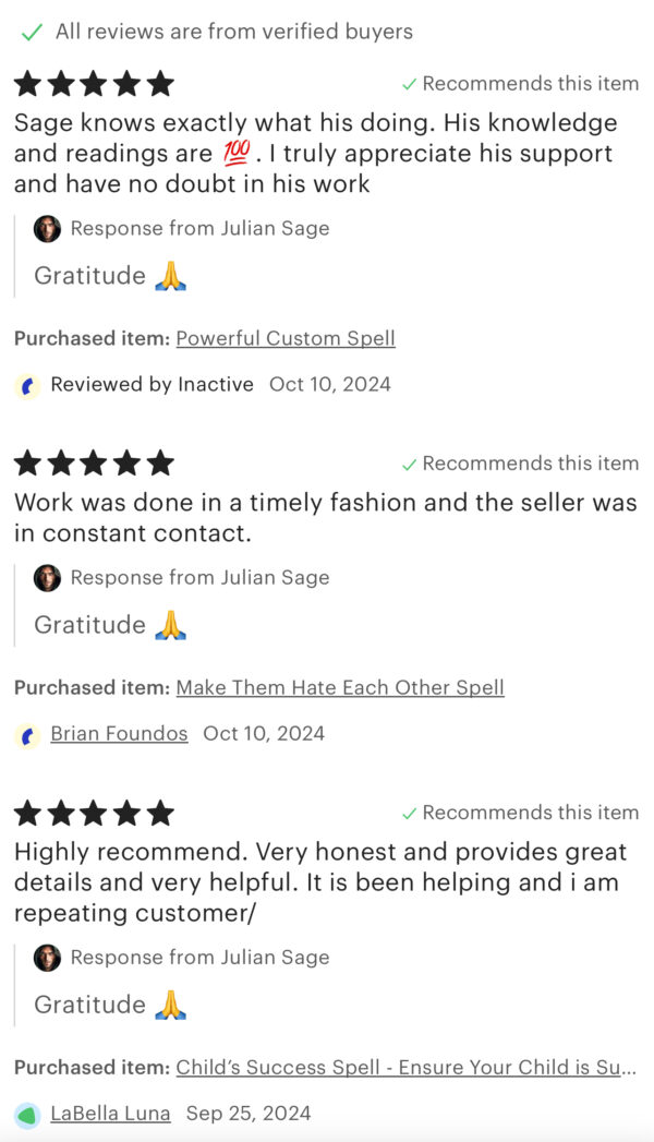 Custom Personalized Spell - Custom Magic - Julian Sage - Image 9