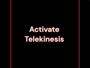 Activate Telekinesis Ability Black Magic or White Magic - Black Moon Temple