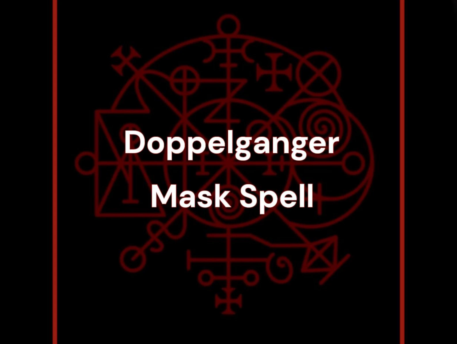Doppelgänger Mask Copy Their Face Black Magic or White Magic - Black Moon Temple
